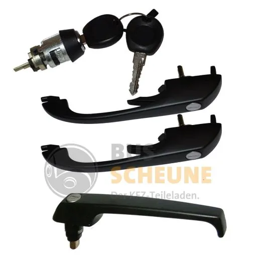 VW Bus T3 Türgriffe, Zündschloss, Schiebetürgriff bis '84 gleichschl.