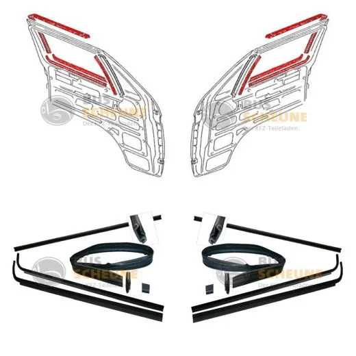 VW Bus T3 Türschachtdichtungen komplett li. & re.