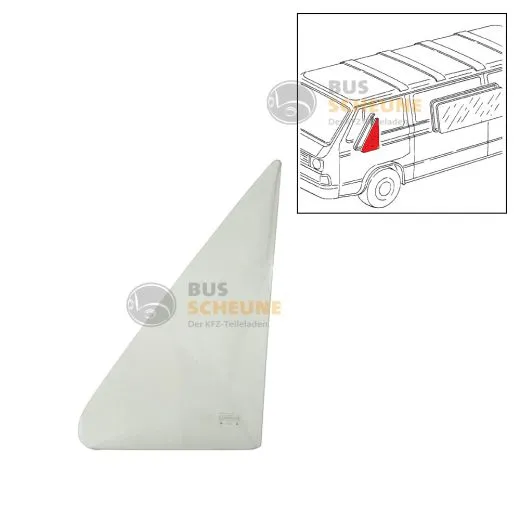 VW Bus T3 Türscheibe links für Dreiecksfenster feststehend