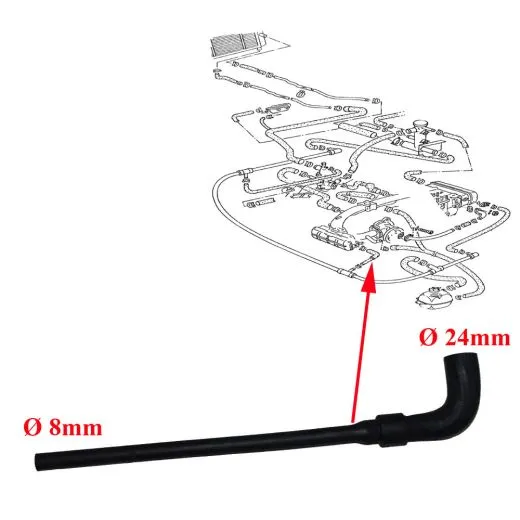 VW Bus T3 Wasserschlauch zur Ringleitung links Syncro WBX