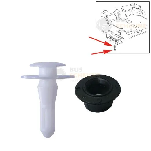 VW Bus T4 - 10 Clips mit Tüllen für Trittstufeneinsatz