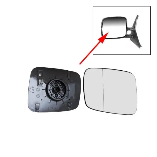 VW Bus T4 Außenspiegelglas links konvex für manuelle Spiegel