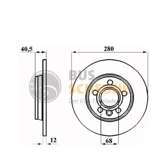 VW Bus T4 Bremsscheiben hinten - 2 Stück von Zimmermann