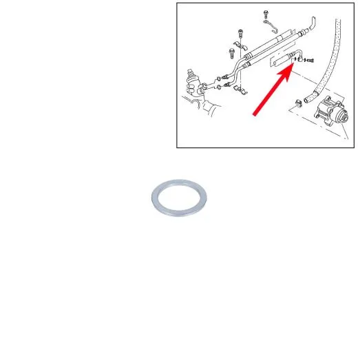 VW Bus T4 Dichtring für Hohlschraube am Dehnschlauch Servolenkung 1.9 TD