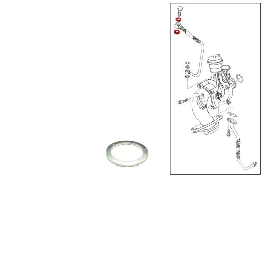 VW Bus T4 Dichtring für Hohlschraube am Ölrohr Turbolader 2.5 TDI