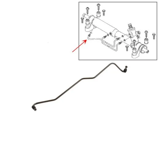 VW Bus T4 Druckrohr oben für Servolenkgetriebe