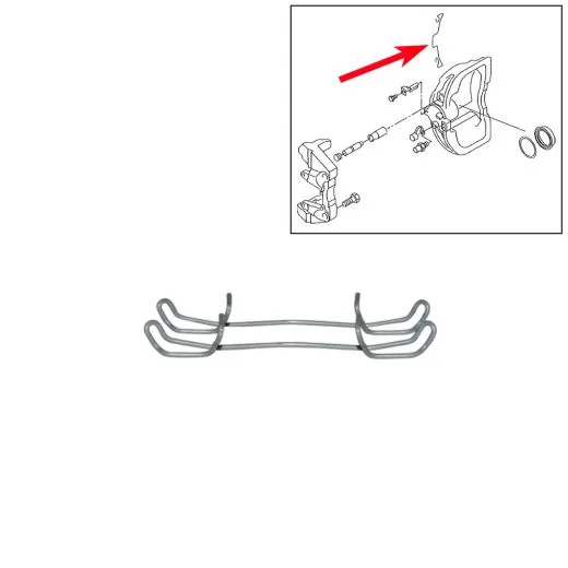VW Bus T4 Haltefedern für Scheibenbremse / Bremssattel vorne 1LU