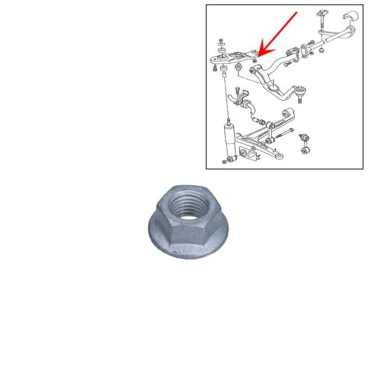 VW Bus T4 Mutter für Aufnahme Stoßdämpfer vorne