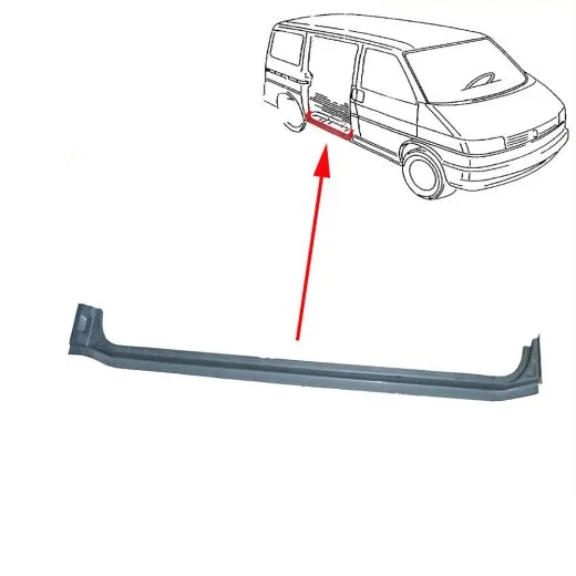 VW Bus T4 Reparaturblech Schiebetürschweller außen