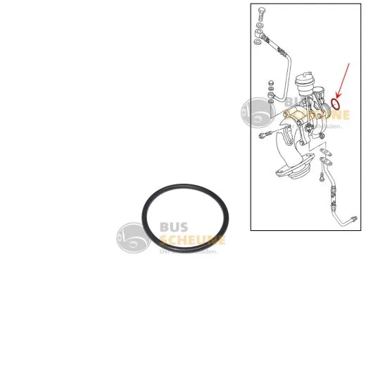 VW Bus T4 Runddichtring für Saugrohr am Turbolader 2.5 TDI