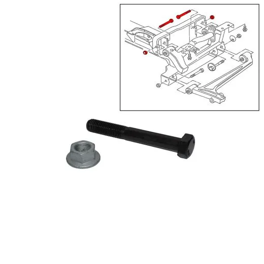 VW Bus T4 Sechskantschraube mit Mutter für Aggregateträger