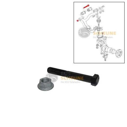 VW Bus T4 Sechskantschraube mit Mutter für Querlenker oben