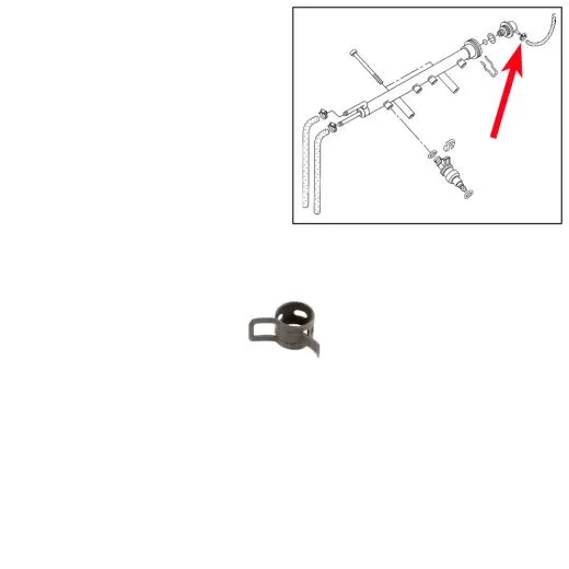 VW Bus T4 T5 Federbandschelle 8x6 für AGR / Krafstoffverteiler