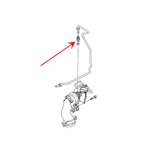 VW Bus T4 T5 Schraubstutzen mit Dichtring Turbolader 1,9l Diesel