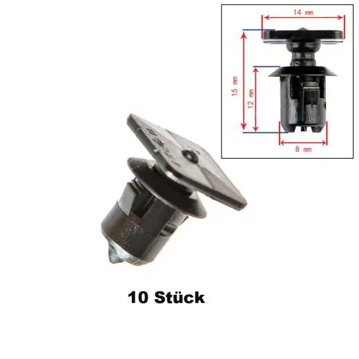 VW Bus T4 T5 T6 Halteclip für Innenraumverkleidung - 10 Stück