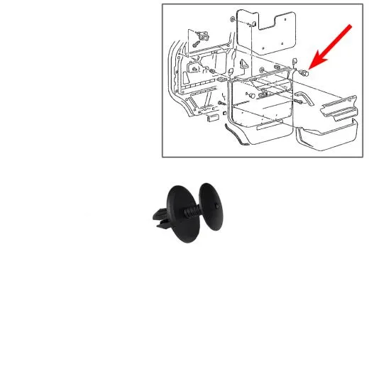 VW Bus T4 Verkleidungsclip in schwarz für Türverkleidung
