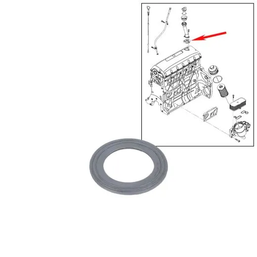 VW Bus T5 Dichtung für Öleinfüllrohr 2,5 TDI BNZ BPC