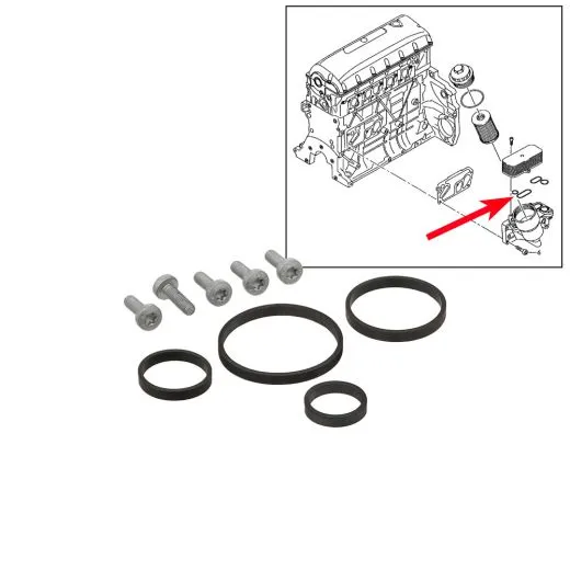 VW Bus T5 Dichtungssatz für Ölkühler 2,5 TDI