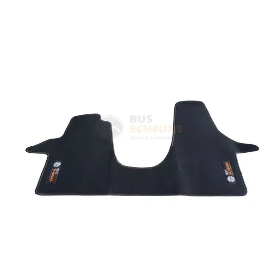 VW Bus T5 Textilfußmatte schwarz passgenau mit Logo