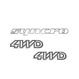 VW Bus T3 Folienschriftzge "Syncro & 4WD" in versch. Farben