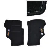 VW Bus T3 Textilfumatten vorne schwarz mit Logo