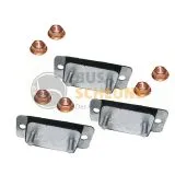 VW Bus T3 Auspuffhalter Endtopf mit Kupfermuttern - 3 Stück