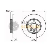 VW Bus T4 Bremsscheiben Hinterachse - 2 Stück