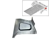 VW Bus T4 Reparaturblech Boden hinten links gefalzt