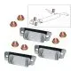 VW Bus T3 Auspuffhalter Endtopf mit Kupfermuttern - 3 Stück