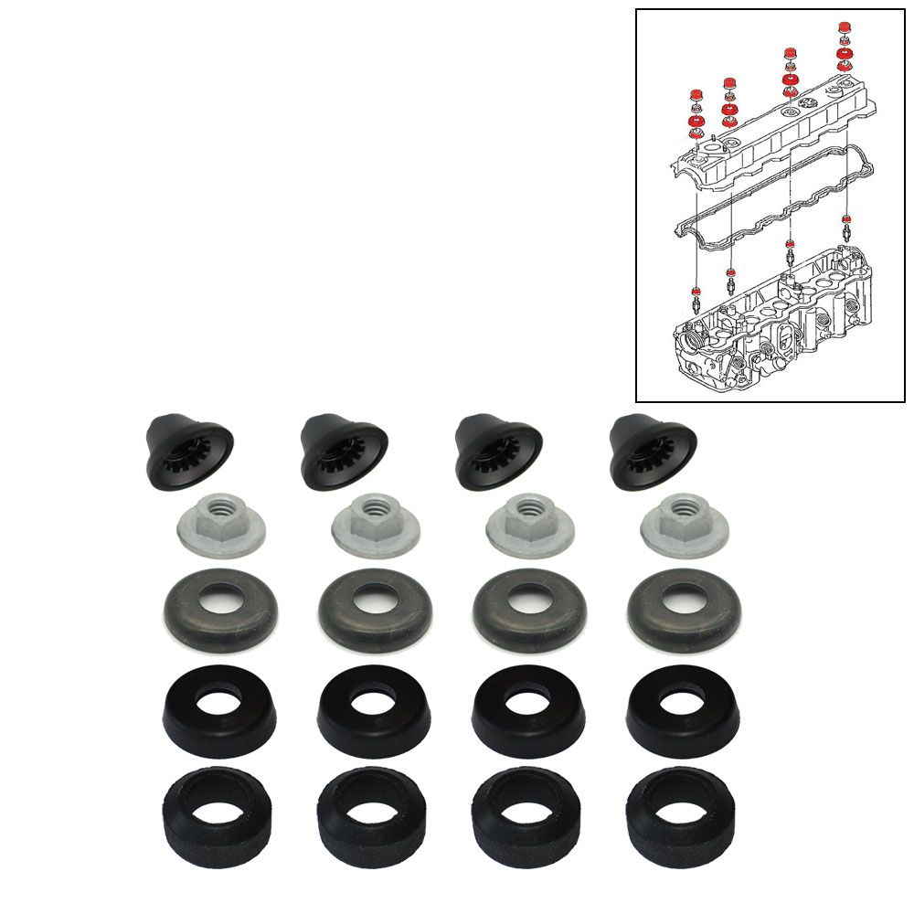 VW Bus T4 Dichtscheiben für Ventildeckel Komplett-Set 5-Zylinder Motoren  028103533 028103532A 028103536 N90132606 028103534A Ersatzteile günstig  kaufen