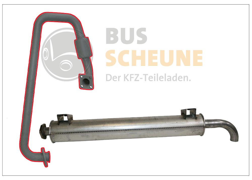 VW Bus T3 Abgasanlage komplett 1,7l Diesel KY
