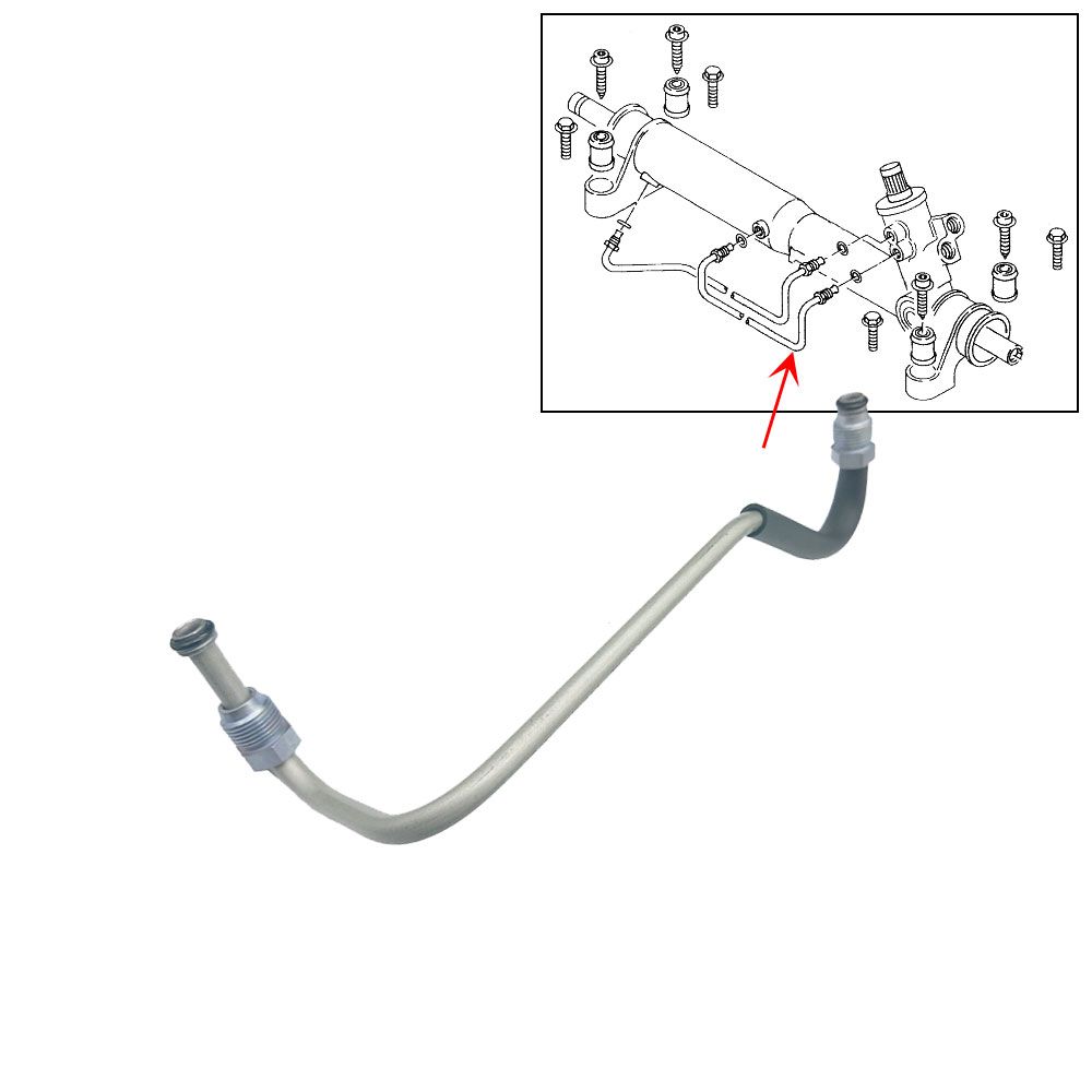 VW Bus T4 Druckrohr unten für Servolenkgetriebe 701422141