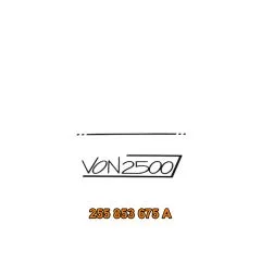 VW Bus T3 Schriftzug &quote;von 2500&quote;