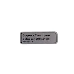 VW Bus T3 Aufkleber &quote;Super / Premium Oktan min 98 Roz / Ron&quote;