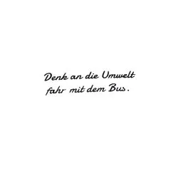 Aufkleber &quote;Denk an die Umwelt&quote; im &quote;Porsche-Design&quote; in versch. Farben