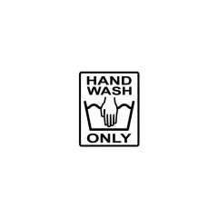 Aufkleber "Hand Wash Only" in versch. Farben