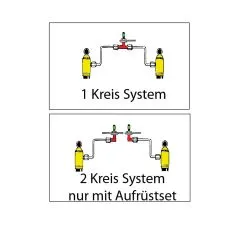 Montage Set / Erweiterung auf 2-Kreislauf Niveauregulierung