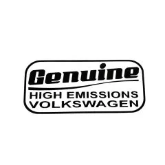 Aufkleber "Genuine - High Emissions" in versch. Farben