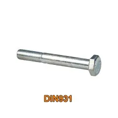 M8x55 Sechskantschraube mit Teilgewinde DIN 931 8.8 Edelstahl