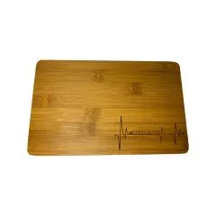 VW Bus Syncro-Herzschlag - Frühstücksbrettchen aus FSC®-zertifiziertem Bambus