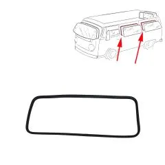 VW Bus T2 T2b Seitenscheibendichtung mit Nut für Zierleiste '68-'79