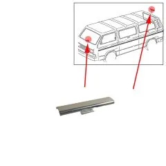 VW Bus T2 T3 Chrommuffe für Zierleiste vo. & hi.