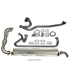 VW Bus T3 Auspuff-Set ohne Kat komplett WBX 1,9 2,1 Edelstahl