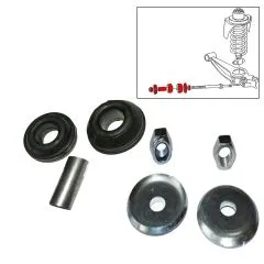 VW Bus T3 Gummipuffer mit Teller & Muttern für Zugstrebe