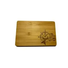 VW Bus T3 Joker - Die Welt ist zu groß - Frühstücksbrettchen aus FSC®-zertifiziertem Bambus