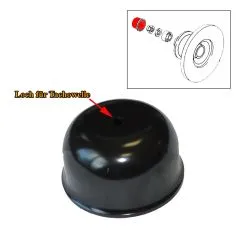 VW Bus T3 Radnabendeckel vorne links mit Loch für Tachowelle