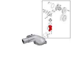VW Bus T3 Rohrstutzen für Thermostatgehäuse 1,9 DG