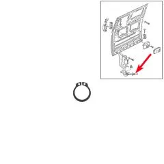 VW Bus T3 Sicherungsring für Tragrolle unten Rollenführung ab '85