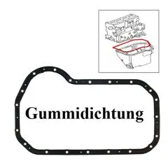 VW Bus T3 T4 Ölwannendichtung aus Gummi / Metall