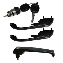 VW Bus T3 Türgriffe, Zündschloss, Schiebetürgriff bis '84 gleichschl.